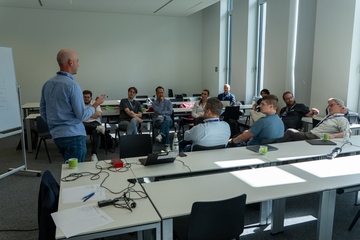 One of the breakout sessions on numerical foundations on SciML. © University of Augsburg